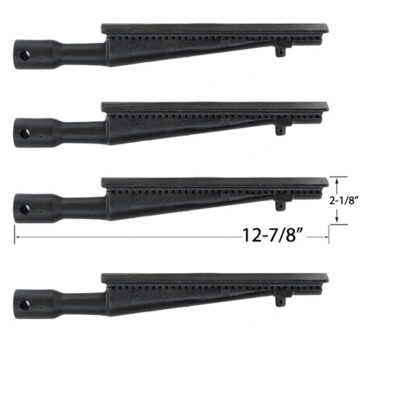 4 PACK REPLACEMENT CAST IRON GRILL BURNER FOR CHARMGLOW 2700, COSTCO FRONT AVENUE 46323703, NEXGRILL 720-0082SLP, 720-0082, 7200082, PATIO CHEF SS48 AND PERFECT GLO PG-40400S GAS GRILL MODELS