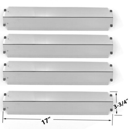 4 PACK REPLACEMENT STAINLESS STEEL FLAME TAMERS FOR PRESIDENTS CHOICE PC25632, 09011039PC & CHARBROIL 463268207, 463268806, 463268706 GAS GRILL MODELS