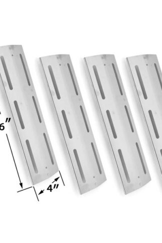 4 PACK REPLACEMENT STAINLESS STEEL HEAT PLATE FOR KMART 640-117694-117, BRINKMANN PORTLAND 8300, 810-8300-F, PRO SERIES 7231, GRILL CHEF PAT502, GRAND HALL AND KENMORE GAS GRILL MODELS