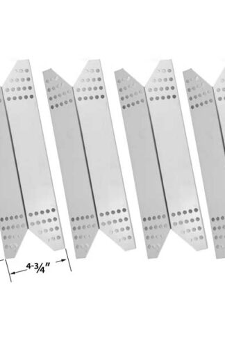 4 PACK REPLACEMENT STAINLESS STEEL HEAT PLATE FOR MEMBERS MARK 720-0691A, 720-0778A, 720-0778C, 730-0691A, SAMS 720-0691A, 730-0691A AND NEXGRILL 720-0691A, 720-0744, 85-3225-6 GAS GRILL MODELS