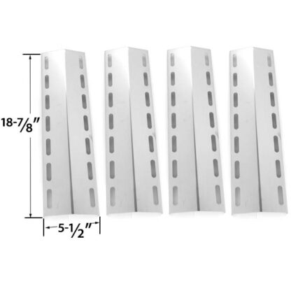 4 PACK REPLACEMENT STAINLESS STEEL HEAT SHIELD FOR NEXGRILL 720-0133, 720-0133-LP GAS GRILL MODELS