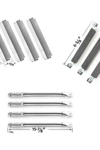 REPAIR KIT INCLUDES 4 STAINLESS STEEL BURNERS, 4 STAINLESS STEEL HEAT PLATES AND 3 CROSSOVER TUBES FOR CHARBROIL 463248108, 463260207, 463260707, 463261107, 463261607, 463268008 GAS GRILL MODELS