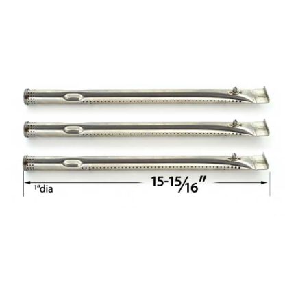 REPLACEMENT 3 PACK STAINLESS STEEL BURNER FOR CHAR-BROIL, MASTER CHEF AND KENMORE GAS GRILL MODELS