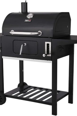 Royal Gourmet CD1824AX 24-Inch Charcoal Grill Outdoor BBQ Smoker Picnic Camping Patio Backyard Cooking, Black