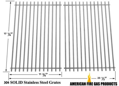 REPLACEMENT STAINLESS STEEL COOKING GRATES FOR WEBER 9869, GENESIS SILVER B AND C, GENESIS GOLD B AND C, GENESIS 1000-3500, SPIRIT 700 GAS GRILL MODELS, SET OF 2