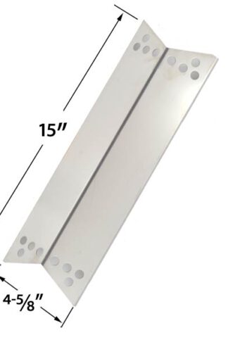 STAINLESS STEEL REPLACEMENT HEAT SHIELD / HEAT PLATE FOR CHARBROIL 463411512, 463411712, 463411911, C-45G4CB, KENMORE SEARS, KMART, NEXGRILL AND TERA GEAR GAS GRILL MODELS