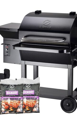 Z GRILLS ZPG-10002B Wood Pellet Grill and Smoker 1000 SQ IN Cooking Area 8-in-1 outdoor grill and smoker for Big Family + 40LB Wood Pellets