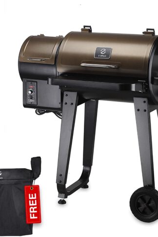 Z GRILLS ZPG-450A 2020 Upgrade Wood Pellet Grill & Smoker 6 in 1 BBQ Grill Auto Temperature Control, 450 Sq in Bronze