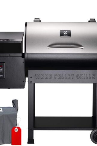 Z Grills ZPG-7002E 2020 Upgrade Wood Pellet Grill & Smoker, 8 in 1 BBQ Grill Auto Temperature Controls, 700 sq in Sliver