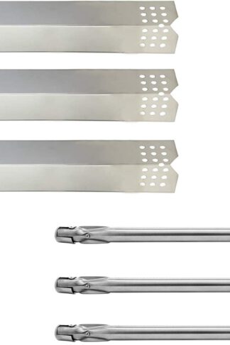 Htanch SN0811(3-Pack) SA0811(3-Pack) 16.5" Stainless Steel Heat Plate and Burners Replacement for Kitchen Aid 720-0819 2 Burner Gas Grill, Kitchen Aid 720-0787D 3 Burner Gas Grill