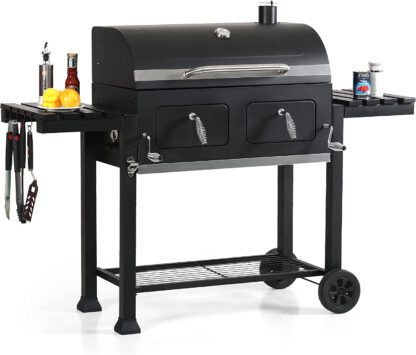 Captiva Designs Extra Large Charcoal Grill with Oversize Cooking Area(794 sq.in.),Outdoor BBQ Cooking Grill with 2 Individual Lifting Charcoal Trays
