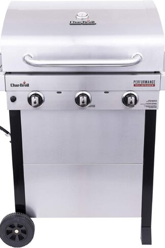 Char-Broil 463370719 Performance TRU-Infrared 3-Burner Cart Style Liquid Propane Grill, Stainless Steel
