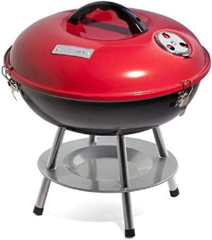 Cuisinart CCG190RB Inch BBQ, 14 Inches x 14 Inches x 15 Inches, Portable Charcoal Grill, 14 Inches (Red)