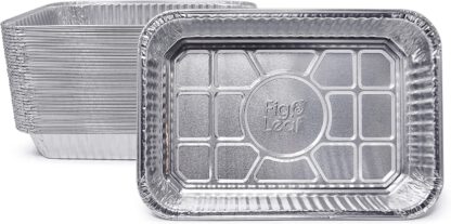 (35 Pack) Drip Pans Compatible with Weber Grills Spirit Gas Grills, Q Grills, Genesis and Genesis II LX 200 300 Series l Disposable Aluminum Foil Grease Trays l BBQ, Roasting, Baking & Cooking