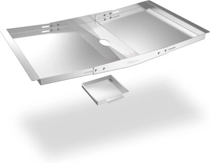 Grease Tray for Gas Grill, Universal Adjustable Stainless Steel Grease Tray Set, Outdoor Grill Replacement Parts 24'' - 30'' for NEXGRILL, Dyna Glo, BHG, Kenmore, Uniflame, Backyard, Expert and More