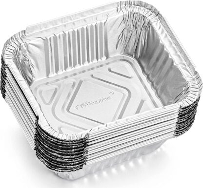 TYH Supplies 20 Pack Aluminum Foil BBQ Grease Pans 5"x4" Inch Compatible with Napoleon Grills Prestige I-II-IV, PRO, Mirage, Ultra Chef