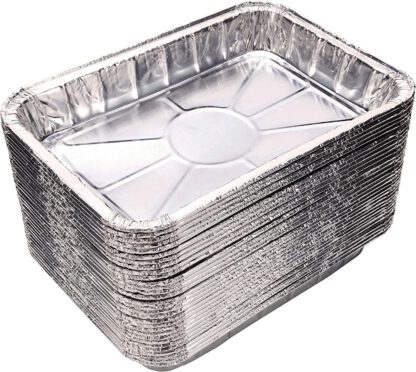 Weber Grills Compatible Drip Pans [30-Pack], Bulk Package, Aluminum Foil BBQ Grease Pans for Easy Drain Management of Weber Grills - 7 1/2" x 5"