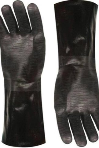 Artisan Griller Protective BBQ Smoker Grill Gloves/Oven Mitt- Insulated Extreme Heat Resistant Grilling Smoker Fryer Kitchen Oven Cooking Gloves. Great Barbecue Smoking Oyster Mitt–Long XL Waterproof, Oil and Fire resistant -(Size 10/XL – Black neoprene)