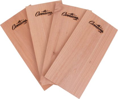 Camerons Grilling Planks - 4 Pack Alder - Premium 5.5 x 11.5 Alder for Barbecue Salmon, Seafood, Steak, Burgers, Pork Chops, Vegetables and More