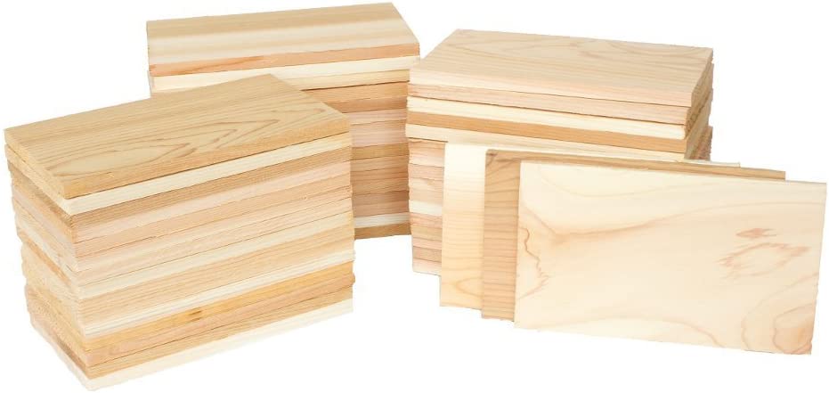 Case of 50 Small 3.5x7" Cedar Grilling Planks Plate Size - Restaurant Quantity