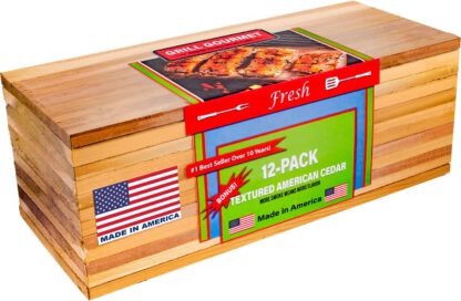 Cedar Grilling Planks - 12 Pack - Made in USA