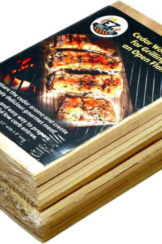 East Coast Maine White Cedar Planks for Grilling - 12 Pack - 5.5 Inches Wide X 8 Inches Long Planks