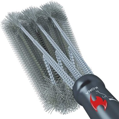 Kona 360 Clean Grill Brush - A Clean Grill in 30 Seconds Or Less - 18 inch Best BBQ Brush - Stainless Steel 3-in-1 Grill Cleaner for Effortless Cleaning