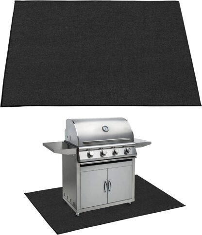Questria Grill Mats | Large 36 x 50 inch Grill Mats for Outdoor Grill | BBQ Under Grill Mat | Fire Pit Mat | Pellet Stove Hearth Pad | Fire Proof Mat | Fire Pit Grill