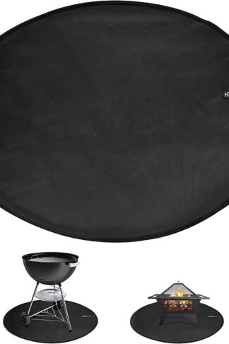 homenote Round Under Grill Mat & Fire Pit Mat, 36" Deck Patio Protect Mat, Fireproof Grill Pad for Fire Pit, Griddle Cooking Center, Outdoor Flat Top Gas, Propane Burners & Portable Charcoal Grills