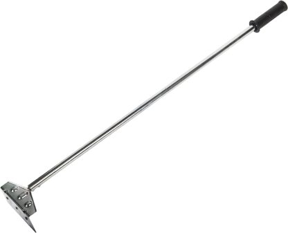 Mydracas Heavy Duty Charcoal Grill Rake Grill Ash Tool Accessories with Rubber Handle, Charcoal Kettle Grill Pizza Oven Ash Rake -32 inch