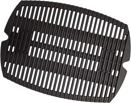soldbbq 7582 7644 Replacement Cooking Grates for Weber Baby Q, Q 100 Q120 Q1000 50060001 51060001 52020001 Q1200 Q1400, Matte Cast Iron Cooking Grid for Weber Baby Q