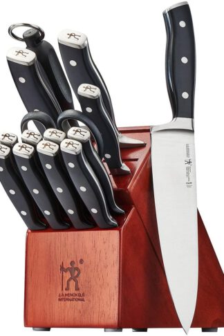 Chef Knife, Bread Knife, Steak Knife, Forged Accent Razor-Sharp 15-Piece Knife Set, German Engineered Knife Informed by over 100 Years of Mastery