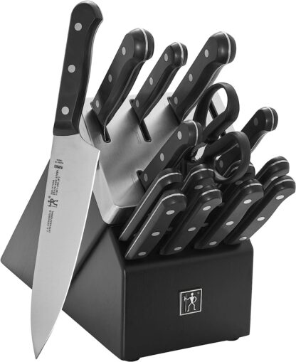 HENCKELS Solution Razor-Sharp 16-pc Knife Set, Chef Knife, Bread Knife, Steak Knife, German Engineered Informed by 100+ Years of Mastery