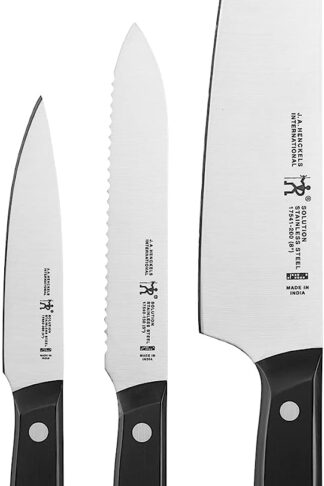 Solution Razor-Sharp 3-Piece Kitchen Knife Set, Chef Knife, Paring Knife, Utility Knife, German Engineered Knife Informed by over 100 Years of Mastery