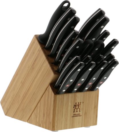 Razor-Sharp, Twin Signature 19-Piece German Knife Set with Block, Made in Company-Owned German Factory with Special Formula Steel perfected for almost 300 Years, Dishwasher Safe
