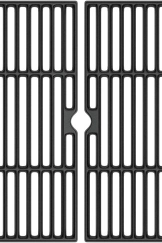 Cooking Grid Grates for Kenmore 4 Burner Grills, Enamel Cast Iron Grate Replacement Parts for Kenmore 46.10016510, 146.46365610, 146.16142210, 146.16198211, 2 Pack