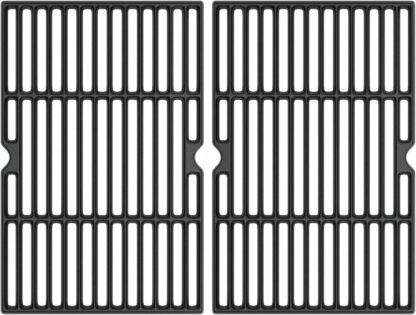 Cooking Grid Grates for Kenmore 4 Burner Grills, Enamel Cast Iron Grate Replacement Parts for Kenmore 46.10016510, 146.46365610, 146.16142210, 146.16198211, 2 Pack